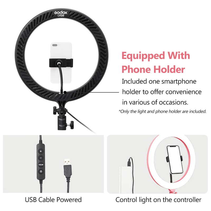 Godox LR120 12 Inch LED Ring Light Studio Photography Fill-in