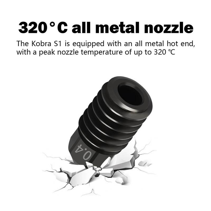 Upgraded Ceramic Kobra S1 Combo Hotend Assembled Extruder Printhead Kit