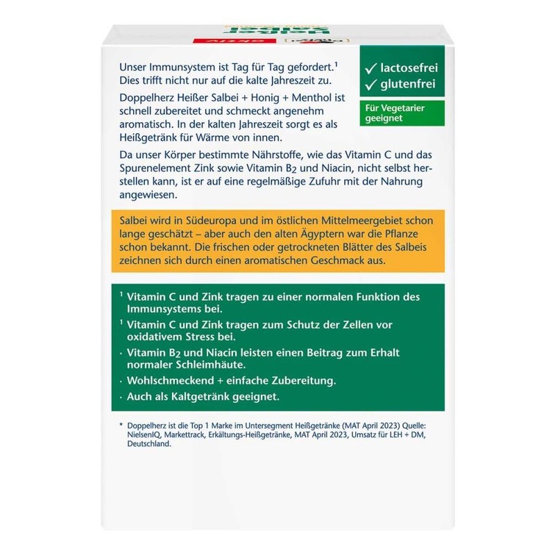 doppelherz Hot Sage + Honey + Menthol Granules Pack of