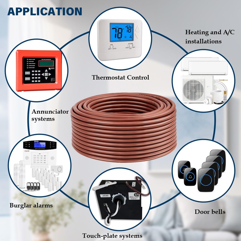 XRDS -RF 18/5 Thermostat Wire - 10 Feet, 5 Conductor
