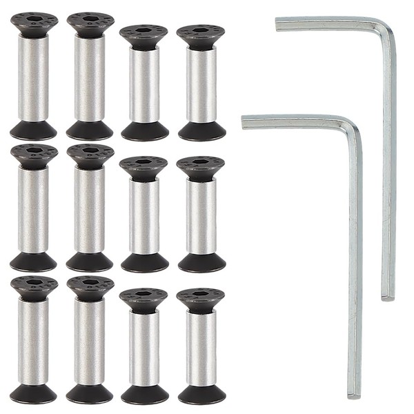 AHANDMAKER 12Pcs Knife Handle Bolt Rivets, with 2Pcs Hexagon Wrench,