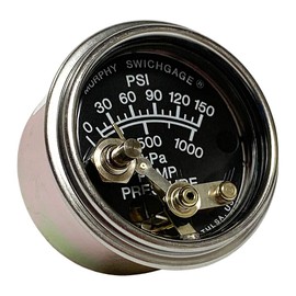 Murphy by Enovation Controls 20PW7-150, 2" Water Pressure Swichgage w/Lockout, 0-150 psi (05703154)