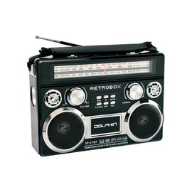 Dolphin Audio Retrobox AM/FM Shortwave World Radio Black One Size, (AMK12202612000)