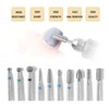 Set of 10 Professional Diamond Cutter for Nail Caps, Strands,