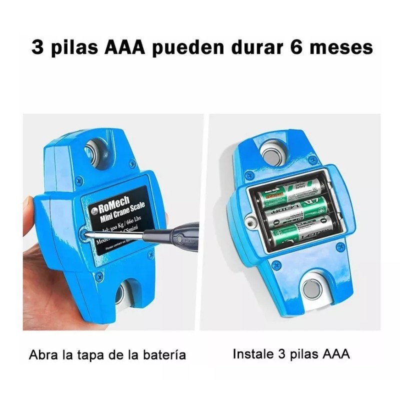 Fnbrli Báscula Industrial Lcd Digital Portátil Para Colgar 500 Kg