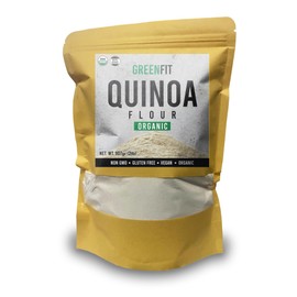 Greenfit Premium Organic White Quinoa Flour – 2lb Bag | Gluten Free, Non-GMO, Vegan | All-Purpose Flour Alternative | High Protein & Fiber | Keto & Paleo Friendly