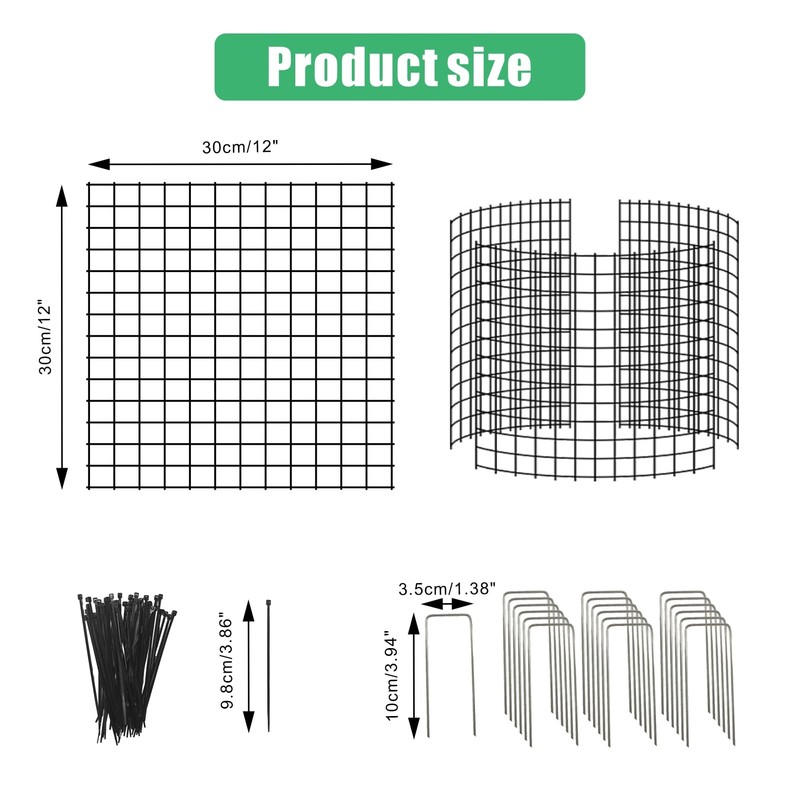 Eunika 18 Pcs Round Plant Protector from Animals, 6 Pack