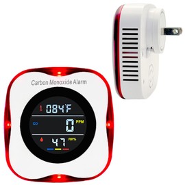 3 in 1 Carbon Monoxide Detectors with Temperature Humidity Sensor, CHENGHEM Plug-in Carbon Monoxide Detector, Home CO Detector Monitor with Sound & Light Alarm for Kitchen/Bedroom/Living Room(3Pack)