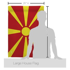 Americana Home & Garden Macedonia House Flag Regional Nation International World Country Particular Area Decoration Banner Small Garden Yard Gift Double-Sided, Made in USA
