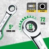 SK Stubby Ratcheting Wrench Set, Combination Wrench Set, 7-Piece, Metric,