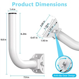 Universal Wireless Bridge Bracket Mount, Pole and Wall-Mounted Mount for Outdoor Point to Point AP Access Point Client Bridge CPE, 2 Pack