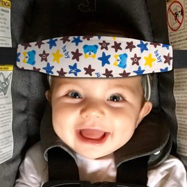 Packs of 2 Toddler Car Seat Neck Relief and Head Support, Pillow Support Head Band Easy Installation On Most Convertible Seats and Safety to Babies and Kids(Bear)