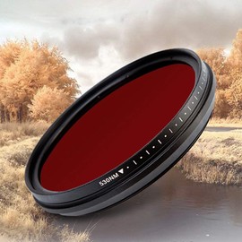 Camera Lens Filter 58mm Adjustable Optical Infrared Lens Filter 530 750nm for DSLR Camera IR Adjustable Photography Accessories