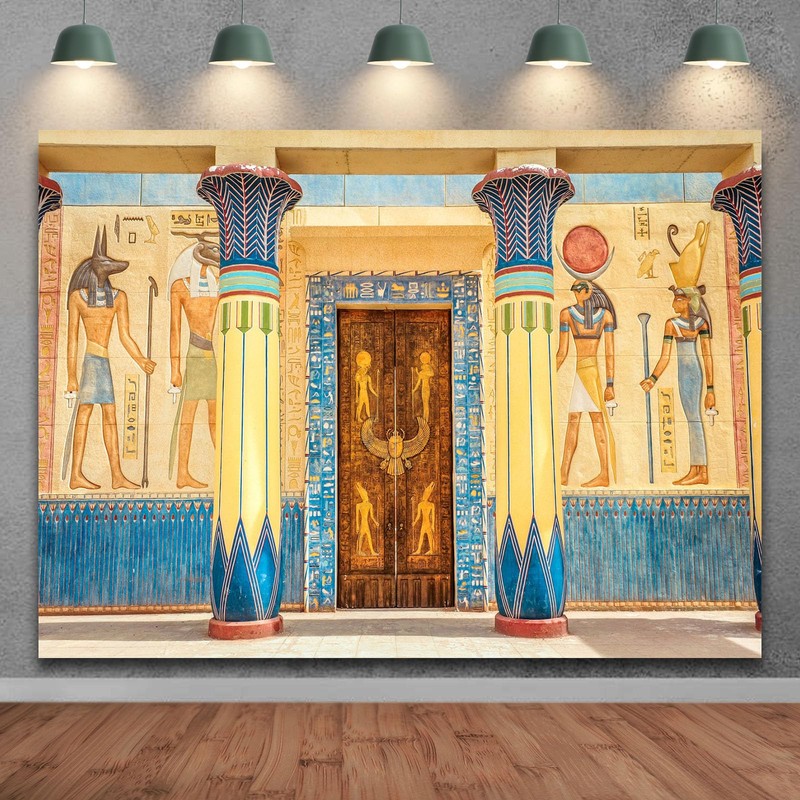 SADFA Egyptian Backdrop 7x5ft Ancient Egyptian Temple Pharaoh Hieroglyphic Photography