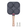 Egg Frying Pan Heat Sensitive Silicone Aluminium Pancake Frying Pan
