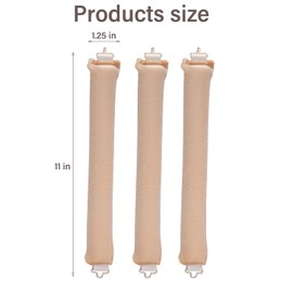 Nicboee Rizador de Pelo Sin Calor para Mujer, de Satén Suave, Ideal para Dormir, Ideal para Secar Durante La Noche Y Crear Rizos para Todo Tipo de Cabello (3 Unidades, Beige)