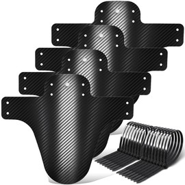 FETESNICE Pack of 4 Carbon Fibre Texture Mountain Bike Mudguard MTB Bicycle Front Rear Mudguard DH Cycling 24/26/27.5/29 Mudguards Mountain Bike (Blank4pcs2H)