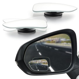 LivTee Blind Spot Car Mirror, HD Glass Frameless Convex Side Mirror Blindspot, Wide Angle Rear View Mirrors for SUVs, Trucks and RVs - Car Accessories