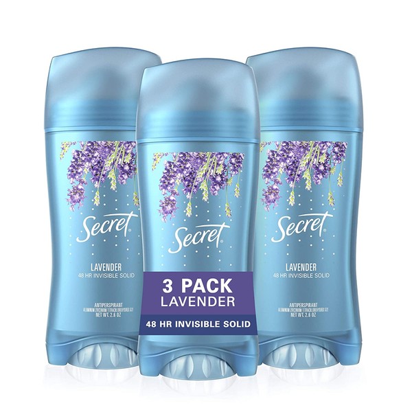Secret Fresh Antiperspirant and Deodorant Invisible Solid, Luxe Lavender, 3 Count