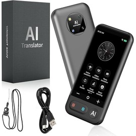 Voice Translation Device, AI Translator, ChatGpt AI Translation Device with Voice Output, Voice Translator, Offline Translator, Photo Translator for Learning, Travel (Z16A)