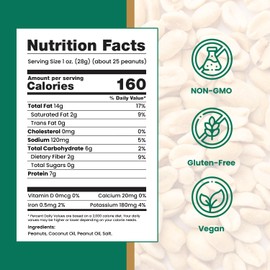 Hubs Peanuts Premium Salted Virginia Nuts - Irresistible Crunch & Flavored Nuts - Non-GMO, Gluten Free - XXL Peanuts from Top 1% Crop - Reusable Tin - Perfect Snack for Any Occasion - 2 x 40oz Cans