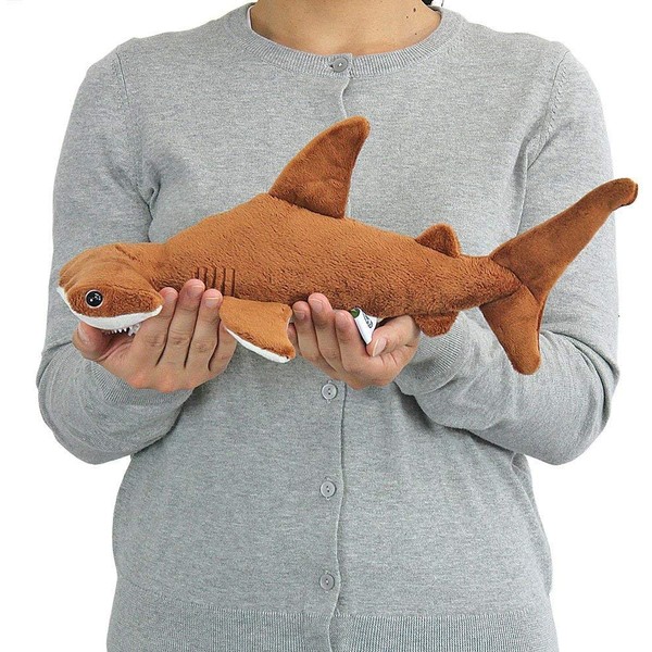 Carolata Red Bear Shark Plush Toy, Size M, 9.1 x 5.9 x 15.0 inches (23 x 15 x 38 cm)