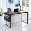 FurnitureR 39.4 inch Small Study Writing Table with Storage Bag