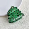 Shiny Cute Green Christmas Tree Hair Claw Clips - Mini