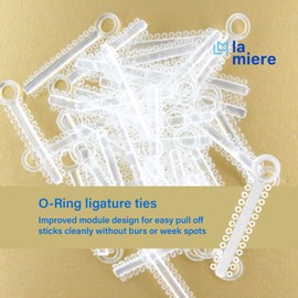 1040 Power Sticks Ligature Ties Orthodontic Ligature O-Ties, Elastic Ligature Bands, Elastic ties O-Rings Elastic Bands for Braces 26 ties on each stick(Clear)