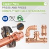 15-Pro Pack Orianse Copper Propress Fittings Plumbing Heavy Duty 1/2"