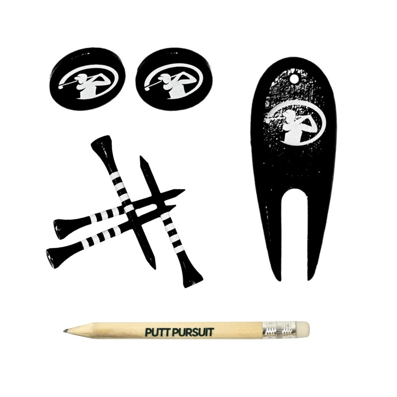 Putt Pursuit Golf Essentials Gift Set - Include Bamboo 25