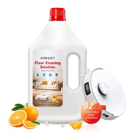 Floor Cleaning Solution Sweet Orange Scent, 82 Fl Oz, Compatible with All Roborock Mopping Robots (S7, S8, Qrevo, Q7, Q8 series), Cleans for Multiple Hard Floors, Deep Deodorization Free StainBusting