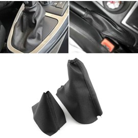 para Land Rover Freelander 2 LR2 2007 2008 2009-2015 Funda de freno de mano para maletero de freno de mano de cuero negro, para accesorios automáticos de caja de cambios