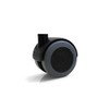 Design61 Furniture castors with U-mount in aluminium silver for 22