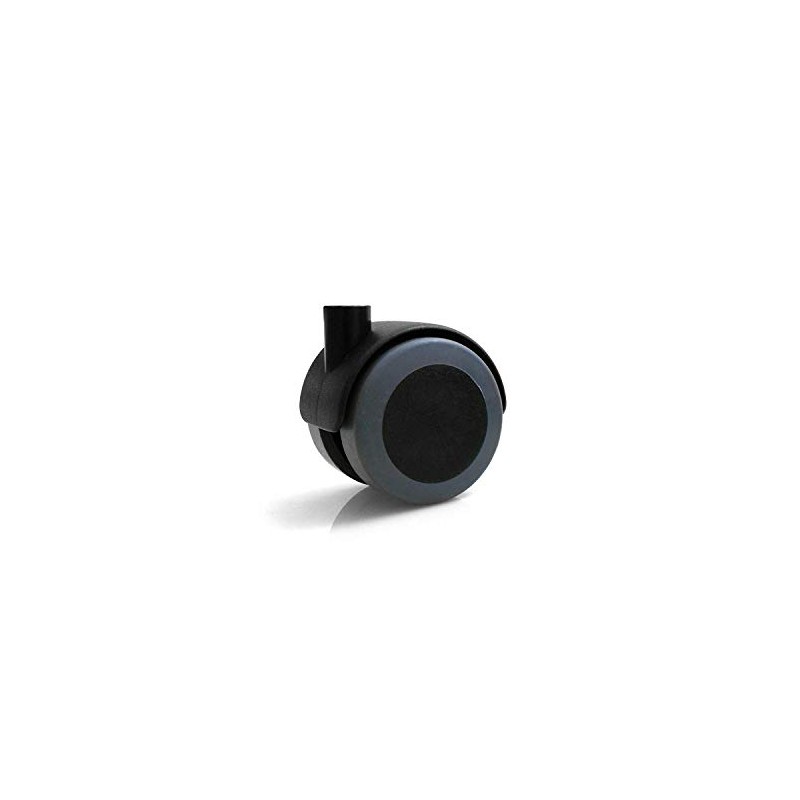Design61 Furniture castors with U-mount in aluminium silver for 22