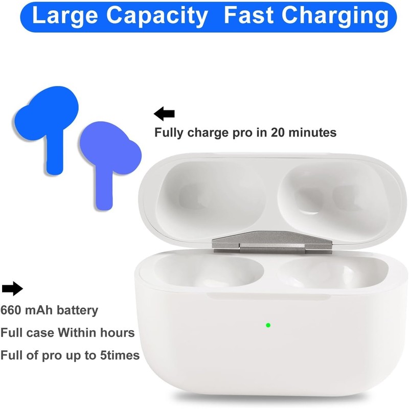 Wireless Chillyfar Compatible with AirPods Pro 2 Charging Case Replacement,