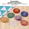 7 Pcs Rune Stones Set Different Color Smoother Yoga Stone