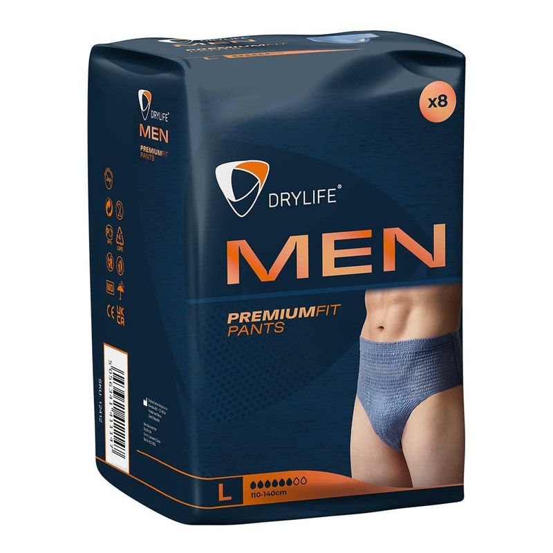 Drylife Men Premium Fit Incontinence Pants for Bladder Weakness -