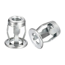 sourcing map M8 Jack Nuts, 10pcs Threaded Insert Nut Carbon Steel Rivet Nuts for Thin Metal, 21mm Length