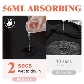 IRISMORII Leak Proof Incontinence Underwear for Women Washable Absorbent Bladder Control Postpartum Briefs 1Pack (Black 4X)