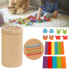 WYFCR 3 in 1 Sorting Game, Colour Sorting Toy, Wooden Colour Sensory Toy, Montessori Toy, Colour Learning Cup, Sorting Toy for Years, Colour Matching for Toddlers