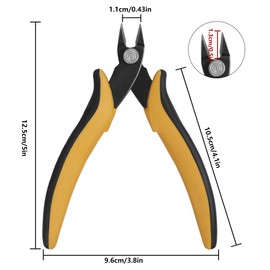 Kalim 5.5”Mini Wire Cutter, Precision Flush Cutter, Strong and Sharp Side Cutting Pliers with an Opening Spring, Ideal for Ultra-fine Cutting Needs