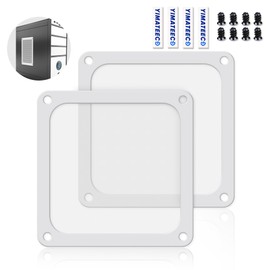 140mm Fan Filter Dust Filter PC Dust Mesh Filter, Magnetic Frame Dustproof Case Cover Fan Grills Nylon 80 Mesh for Computer Cooler Fan/PSU/Routers(Nylon, 140 * 140mm, 2pcs, White)