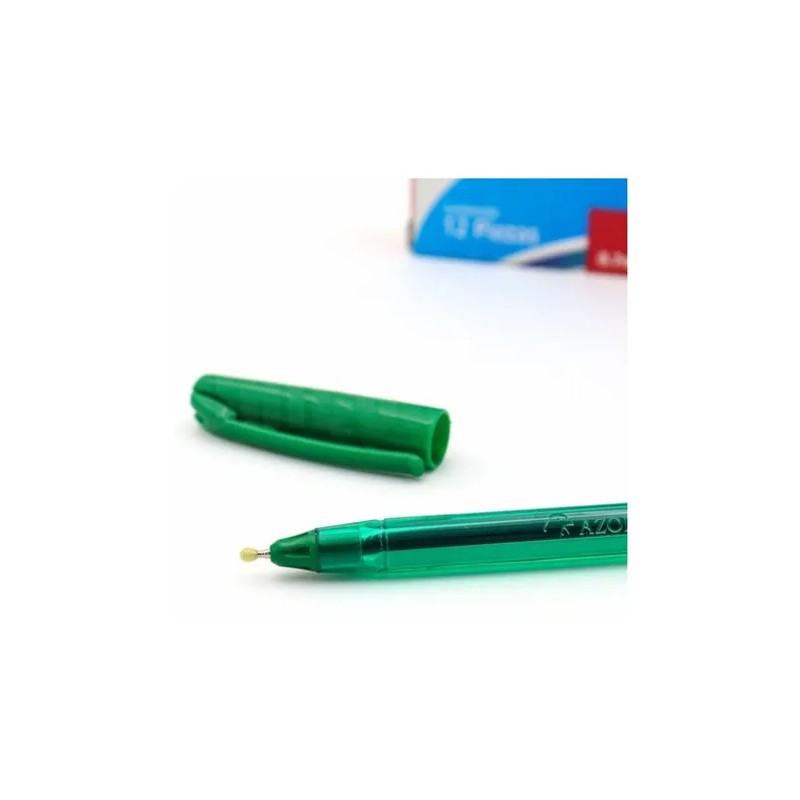 Bolígrafo Azor Pinpoint Verde Punto Aguja 0.7mm 12pzs