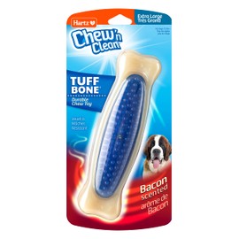 Hartz Chew 'N Clean Tuff Bone Bacon Scented Dental Dog Chew Toy - Extra Large