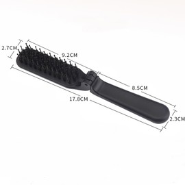 ZFanyun 2 Travel Folding Hair Brushes, Collapsible Mini Pocket Portable for Thin Hair and Thick HairSuitable for Straight Hair, Restores Shine to Wet and Dry Hair (2 BLACK)