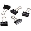 5 Star Foldback Clips 25mm Black [Pack 12]