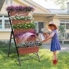 SEJOV Vertical Raised Garden Bed Stand Elevated Vegetables w/5 Container