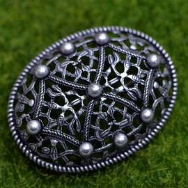 LANGHONG - Broche vikingo nórdico para mujer, joyería de talismán, regalo para hombres (ZQAS), 70X50, Metal, Sin gemas.