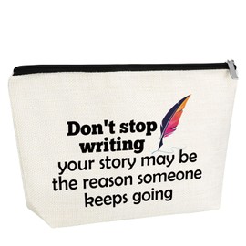 Creative Writer Gift for Girl Women Makeup Bag Novelist Gift Writer Appreciation Gifts Future Author Cosmetic Bag Retirement Christmas Birthday Gifts Cosmetic Travel Pouch Write Lover Travel Pouch